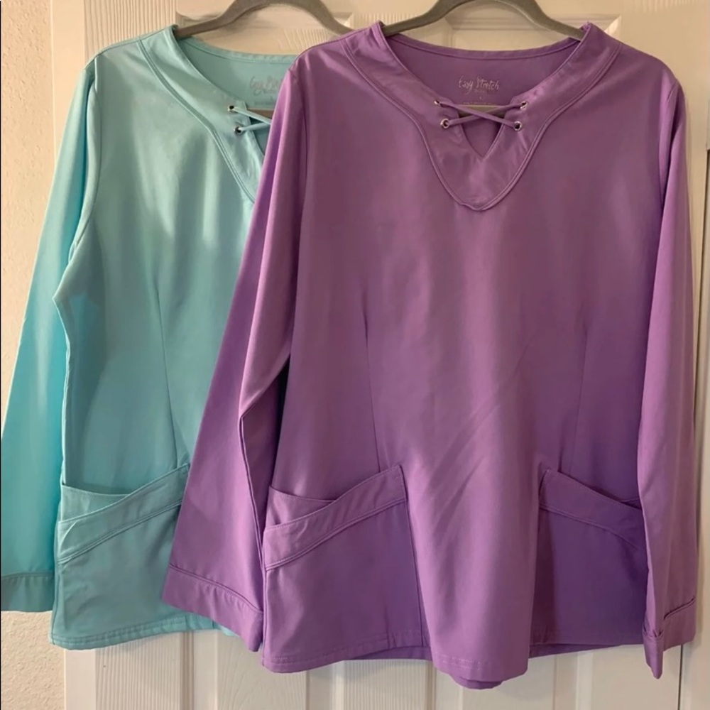 Butter-Soft easy stretch long sleeve scrub tops